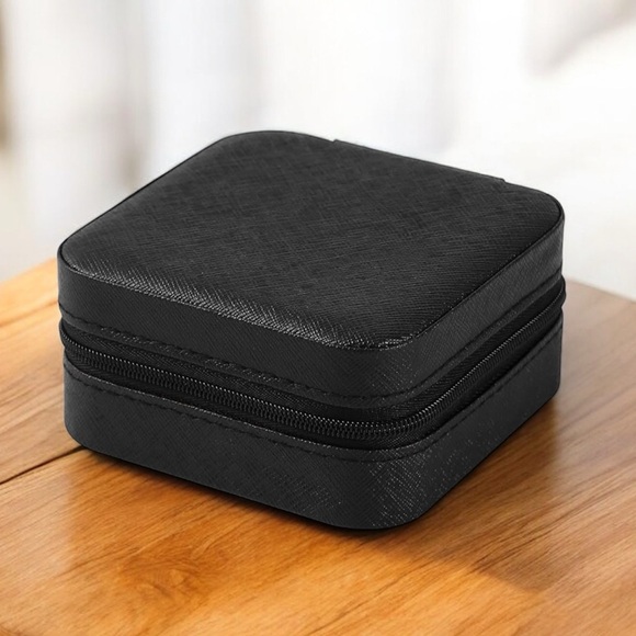 Black Travel Jewelry Case - Picture 2 of 9